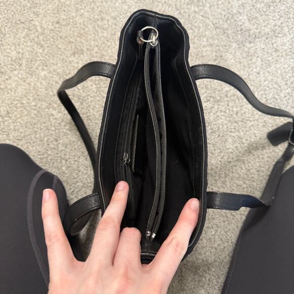 Vintage Coach Neo NEOPRENE Classic Lunch Tote 6240 Black Shoulder Bag Y2K - Picture 8 of 11